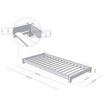 Lit enfant TEENY 80 x 160 vert sauge