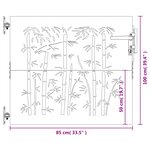 vidaXL Portail de jardin 85x100 cm acier corten design de bambou
