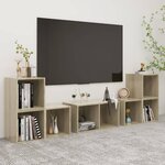 vidaXL Ensemble de meubles TV 6 Pièces Chêne sonoma Bois d'ingénierie