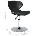 vidaXL Chaises à manger lot de 2 noir similicuir