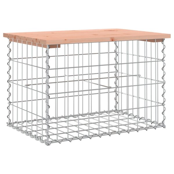 vidaXL Banc de jardin design gabion 63x44x42 cm bois massif de douglas