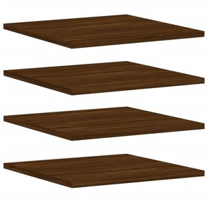 vidaXL Étagères murales 4 Pièces chêne marron 40x50x1 5cm bois ingénierie