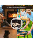 THIRARD - Range bûches noir pour intérieur et extérieur Bristol  acier  433x500mm