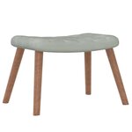 vidaXL Chaise à bascule avec repose-pied Gris clair Velours