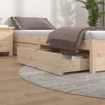 vidaXL Tiroirs de lit 4 Pièces Bois de pin massif