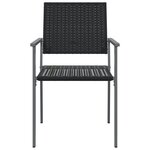 vidaXL Chaises de jardin lot de 2 noir 54x62 5x89 cm résine tressée