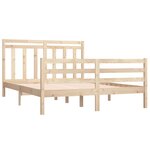 vidaXL Cadre de lit Bois massif 140x190 cm