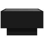 vidaXL Table basse avec LED noir 50x50x30 cm bois d'ingénierie
