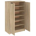 vidaXL Armoire à chaussures Chêne sonoma 59x35x100cm Bois d'ingénierie