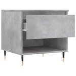 vidaXL Table basse gris béton 50x46x50 cm bois d'ingénierie