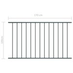 vidaXL Panneau de clôture Acier enduit de poudre 1 7x1 m Anthracite