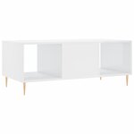 vidaXL Table basse Blanc brillant 102x50x40 cm Bois d'ingénierie
