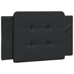 vidaXL Cadre de lit avec tête de lit Noir 100x200 cm Similicuir