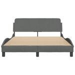 vidaXL Cadre de lit sans matelas gris foncé 120x200 cm tissu