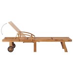 vidaXL Chaises longues lot de 2 Bois de teck solide