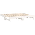 vidaXL Lit coulissant sans matelas blanc 2x(100x200) cm