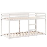 vidaXL Lit superposé avec toit blanc 90x200 cm bois de pin massif