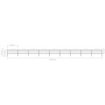 vidaXL Clôture de jardin à dessus en lance Acier (0 5-0 75)x15 3m Noir