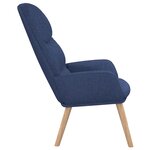 vidaXL Chaise de relaxation Bleu Tissu