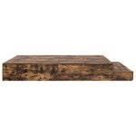 vidaXL Cadre de lit de rangement chêne fumé 200x200 cm