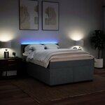 vidaXL Sommier à lattes de lit avec matelas Gris foncé 140x190cm Tissu
