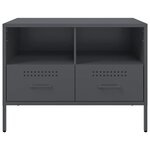 vidaXL Meubles TV 2 Pièces anthracite 68x39x50 5 cm acier laminé à froid