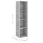 vidaXL Meubles TV muraux 2 Pièces Gris béton Aggloméré