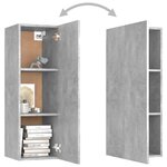 vidaXL Meuble TV Gris béton 30 5x30x90 cm Bois d’ingénierie