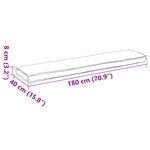 vidaXL Coussins de palette pour banc 2 Pièces Taupe 180x40x8 cm Tissu Oxford