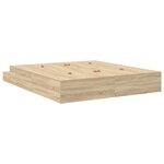 vidaXL Cadre de lit de rangement Chêne Sonoma 200x200 cm