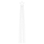 vidaXL Guirlande de sapin de Noël 320 LED blanc froid 375 cm