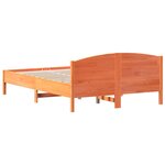 vidaXL Cadre de lit sans matelas cire marron 120x200cm bois pin massif