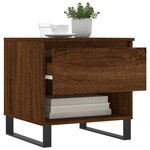 vidaXL Tables basses 2 Pièces chêne marron 50x46x50 cm bois d'ingénierie