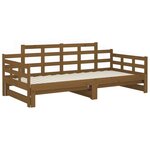 vidaXL Lit coulissant sans matelas marron miel 2x(90x190) cm