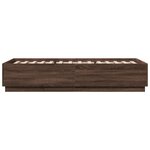 vidaXL Cadre de lit chêne marron 90x200 cm bois d'ingénierie