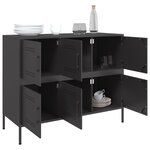 vidaXL Buffet noir 100 5x39x79 cm acier laminé à froid