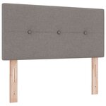 Lit à ressorts vidaXL avec matelas Taupe 100x200 cm Tissu