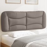 vidaXL Coussin de tête de lit taupe 140 cm tissu
