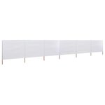 vidaXL Paravent 6 panneaux Tissu 800 x 120 cm Blanc sable