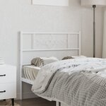 vidaXL Tête de lit métal blanc 100 cm
