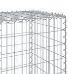 vidaXL Panier gabion avec couvercle 600x50x150 cm fer galvanisé