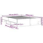 vidaXL Cadre de lit sans matelas chêne fumé 140x190 cm bois ingénierie