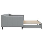 vidaXL Lit de jour avec lit gigogne gris clair 90x200 cm tissu
