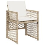vidaXL Ensemble à manger de jardin et coussins 13 Pièces beige