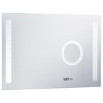 vidaXL Miroir mural à LED de salle de bain et capteur tactile 100x60cm