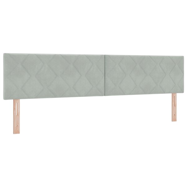 Tête de lit vidaXL Design en Blocs de Diamant Gris Clair 200 cm en Velours