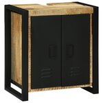 vidaXL Meuble sous lavabo 55x35x60 cm Bois massif en manguier brut
