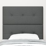 Tête de lit LED vidaXL Gris foncé 80 cm Tissu