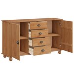 vidaXL Vitrine "ASKIM" 133 5x40x79 cm Bois de pin massif