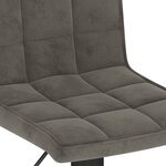 vidaXL Tabouret de bar Gris foncé Velours